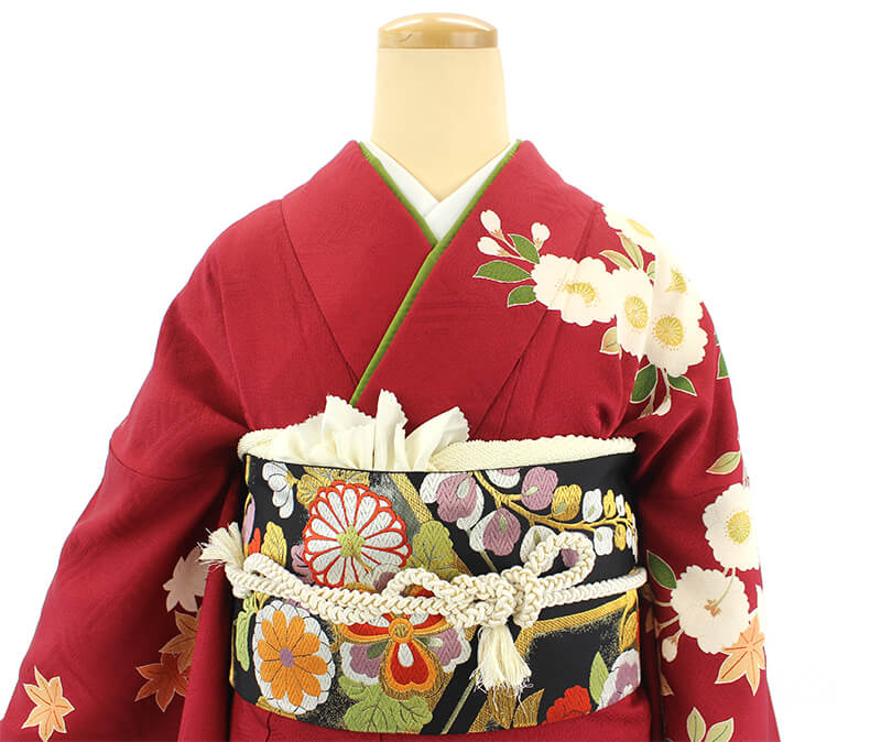 振袖レンタル｜成人式｜振袖 赤 桜 紅葉｜7010-00037｜着物