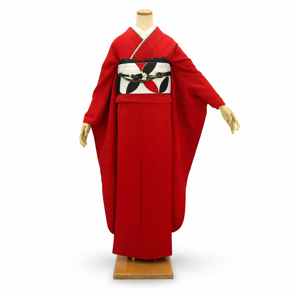 成人式 振袖 レンタル 赤 無地振袖 深紅 個性的 前撮り