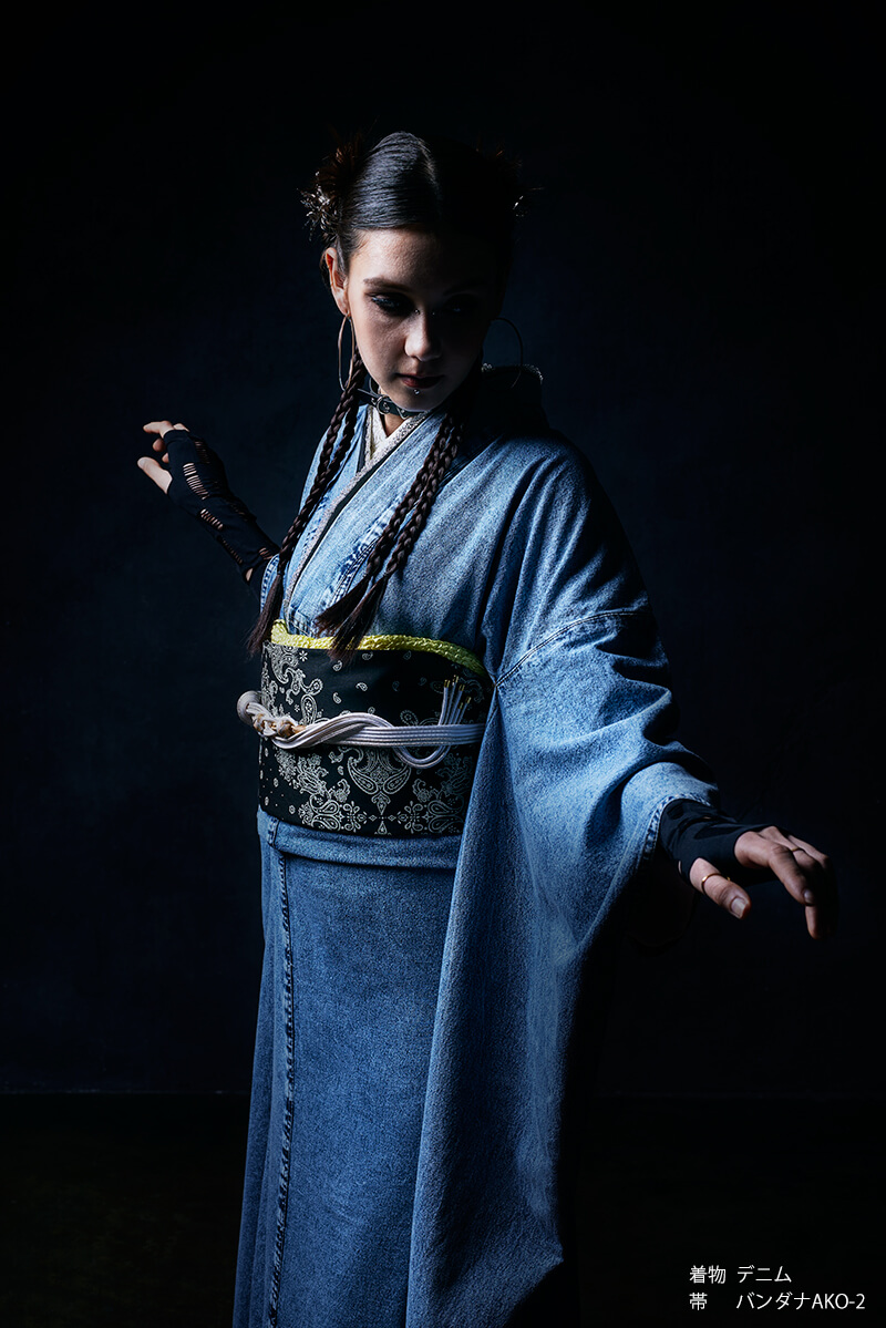 振袖 単品 レンタル｜成人式 結婚式｜夢幻 振袖 デニム｜7720-00003
